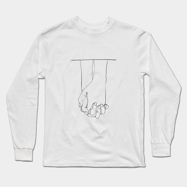 Holding Hands Long Sleeve T-Shirt by thecolddots